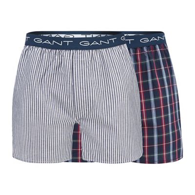 Gant Pack of two blue woven boxer shorts